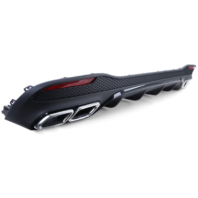 Diffuser passend voor Mercedes GLE W166 SUV 15-18 GLE63 Look Uitlaat sierstukken