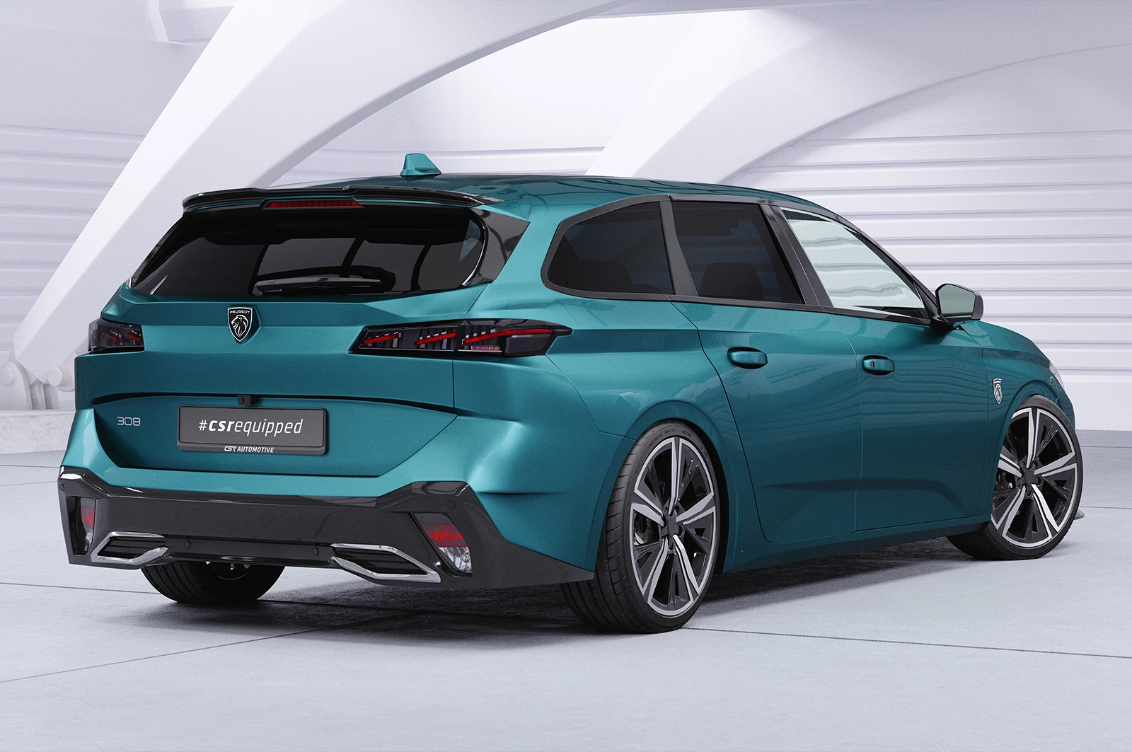 Achterspoiler Peugeot 308 (P51) SW Glans Zwart – 2021–