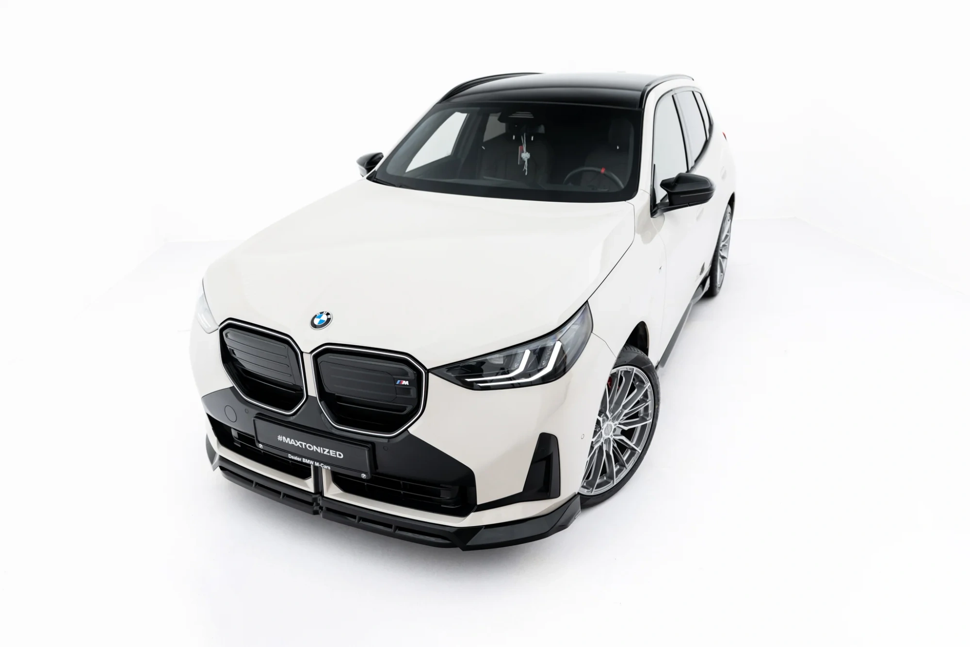 Voorspoiler passend voor BMW X3 M-Pack / M50 G45 Glans Zwart