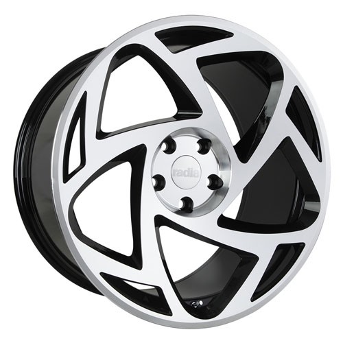 RADI8 S5 8.5/9.5x18 5x112 40 Gloss black machine face 66,6 Velge
