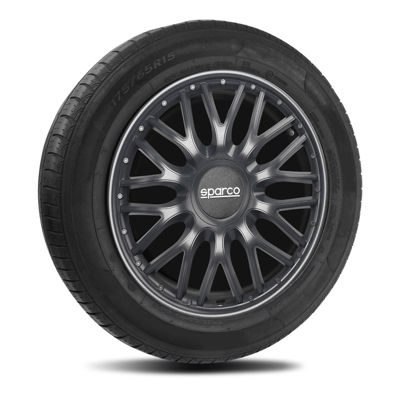 Sparco Wieldoppen Roma - 16-inch - Grijs - Set van 4 stuks