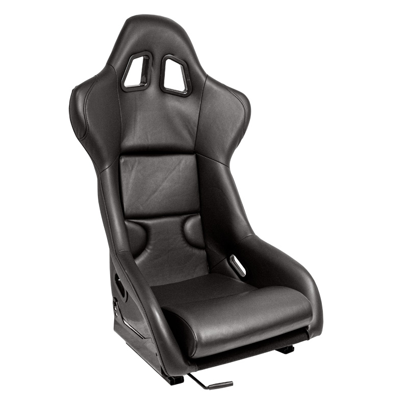 Sportstoel 'RR' - Zwart Kunstleder - Vaste polyester rugleuning - incl. sledes