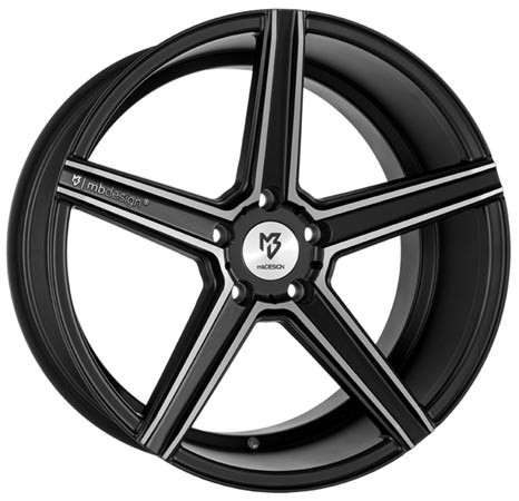 mbDESIGN KV1 Black Matt Polish 9x20 5x112 ET42 Velgen