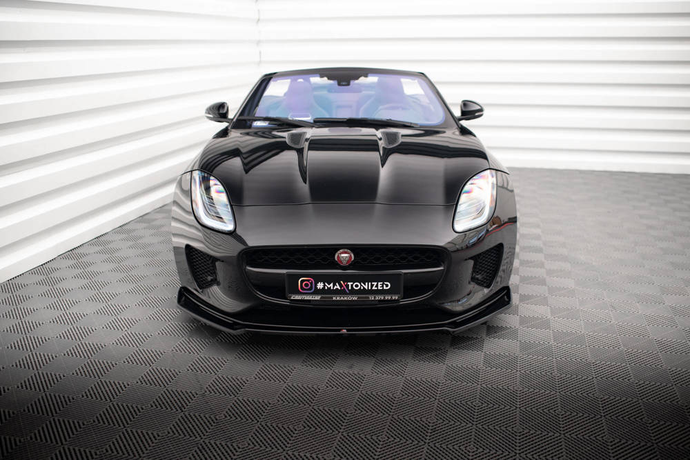 Voorspoiler V.2 Jaguar F-Type Facelift 16-20 Maxton Glans Zwart