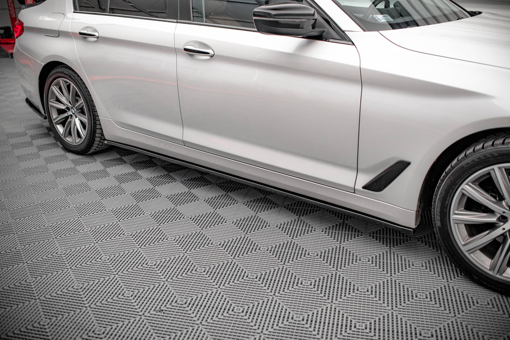Zijskirts passend voor BMW 5-Serie G30 Maxton Glans Zwart