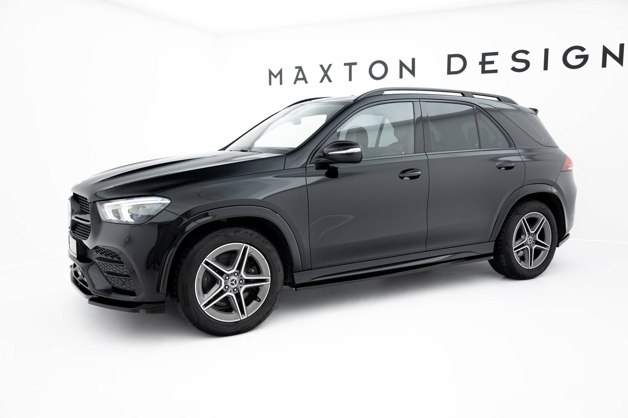 Zijskirts passend voor Mercedes-AMG GLE 53 / AMG-Line SUV / Coupe W167 Facelift / C167 Facelift Maxton Glanzend zwart