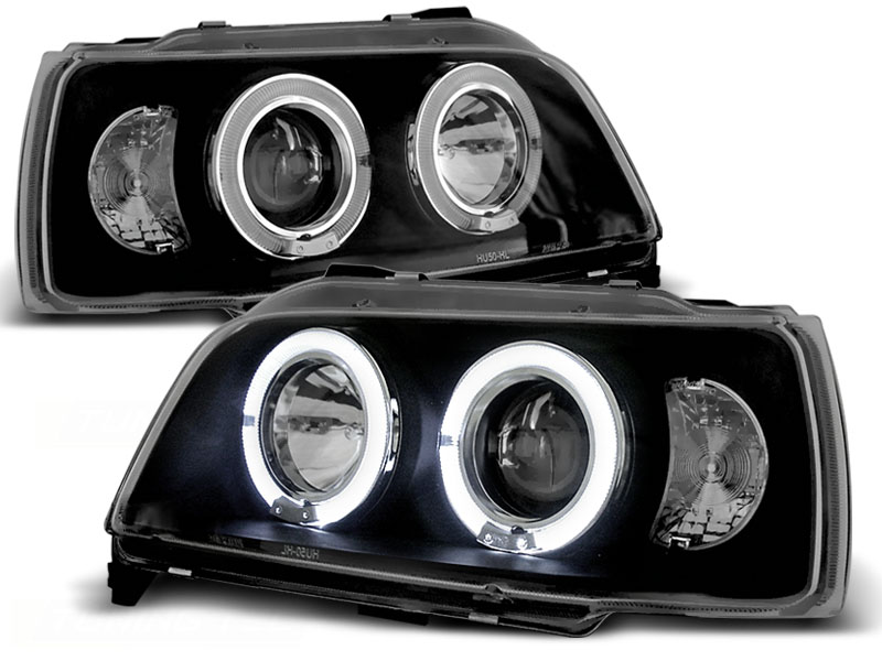 Koplampen Renault Clio A 90-98 Angel Eyes zwart