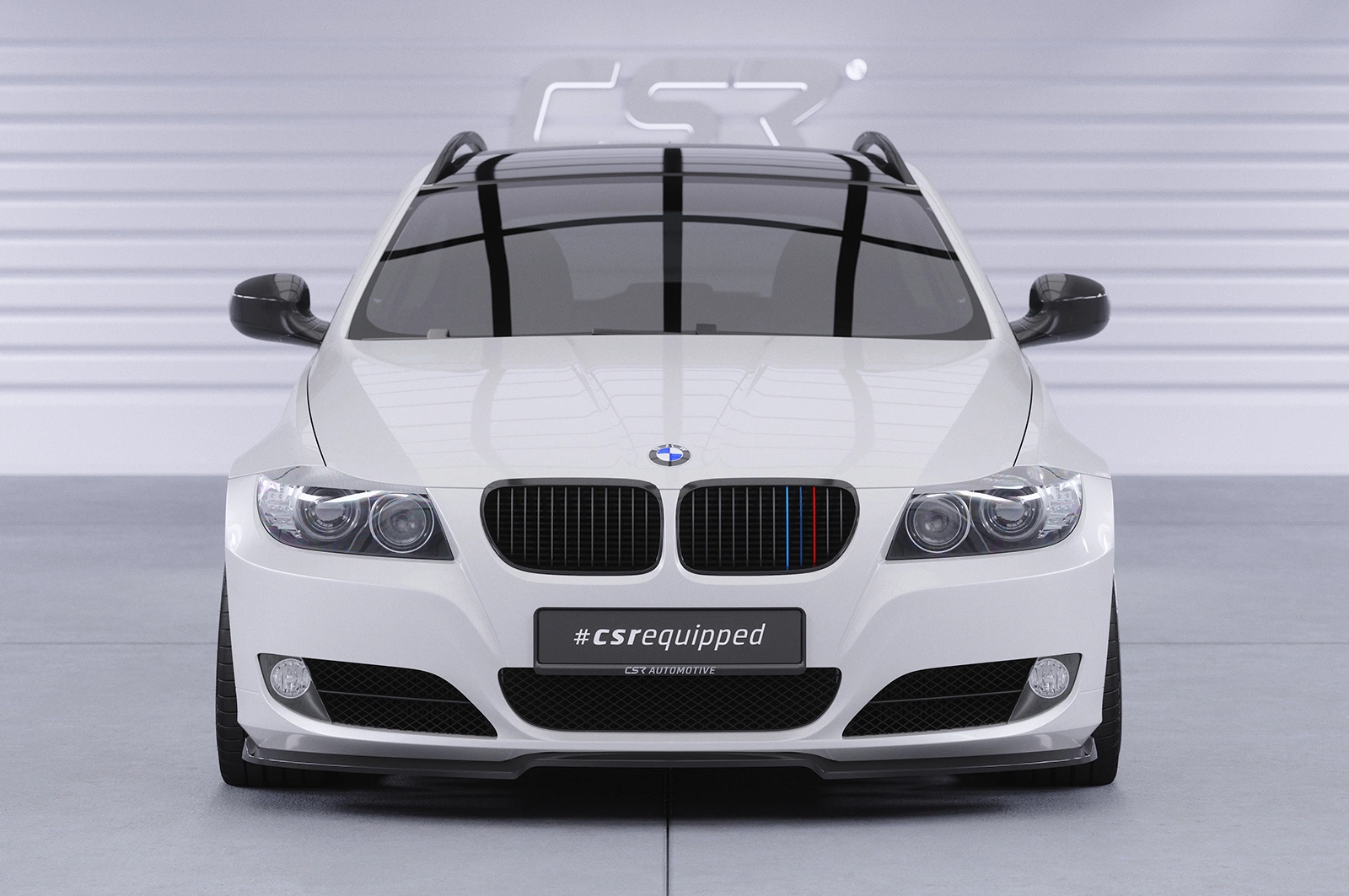 Voorspoiler passend voor BMW 3er E90/E91 LCI 2008-2012 Glans Zwart – CSR