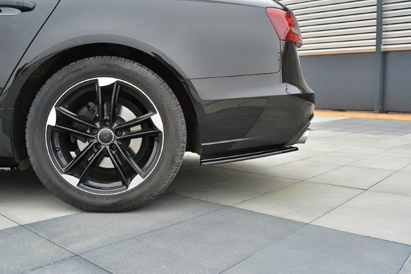 Achterzij Spoilers Audi A6 C7 Glanzend Zwart