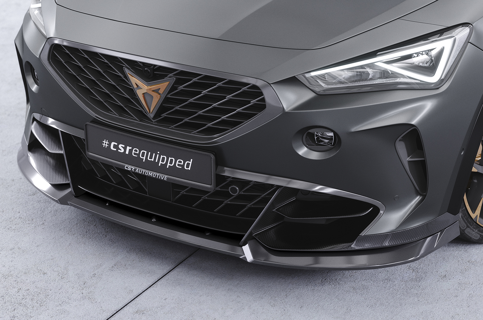 Voorspoiler passend voor Cupra Formentor VZ5 CSR Glans Zwart