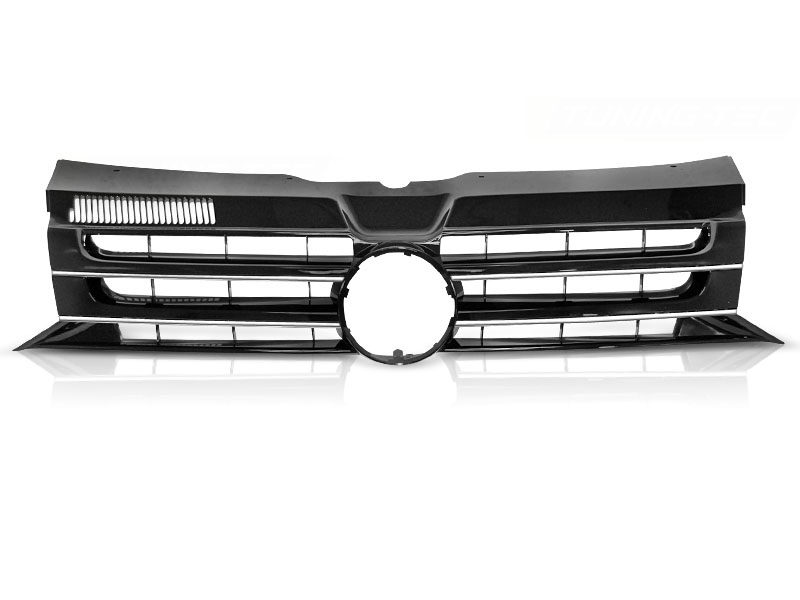 Grill passend voor VW T5 Transporter 09-15 Zwart/Chroom