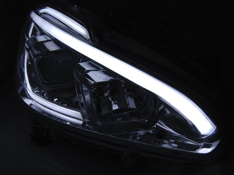 Koplampen Peugeot 208 12-15 Tube Zwart
