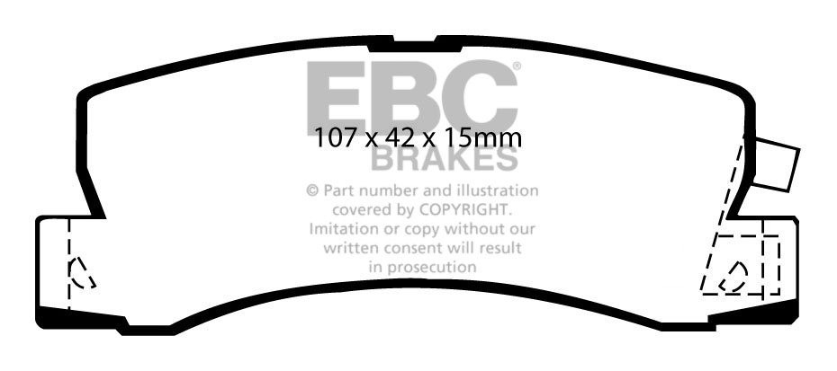 EBC Brakes TOYOTA Avensis 2.0 TD (CDT220) 2000-2001 Remblokken a