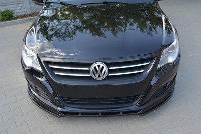 Voorspoiler passend voor VW Passat CC Glans Zwart