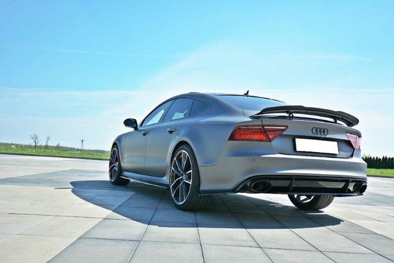 Diffuser passend voor Audi RS7 C7 FL Maxton Glans Zwart