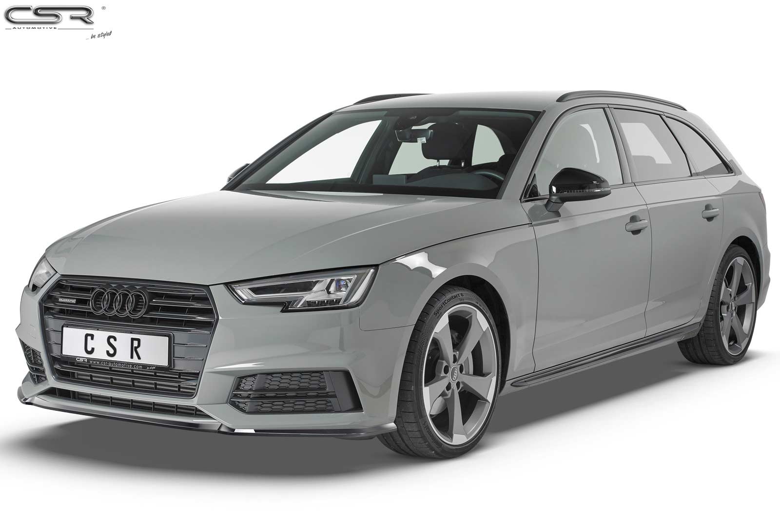 Voorspoiler passend voor Audi A4 B9 8W S-Line / S4 Glans Zwart