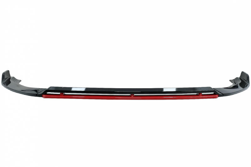 Voorspoiler passend voor VW Golf 7.5 Facelift (2017-2020) Piano Zwart/Rood