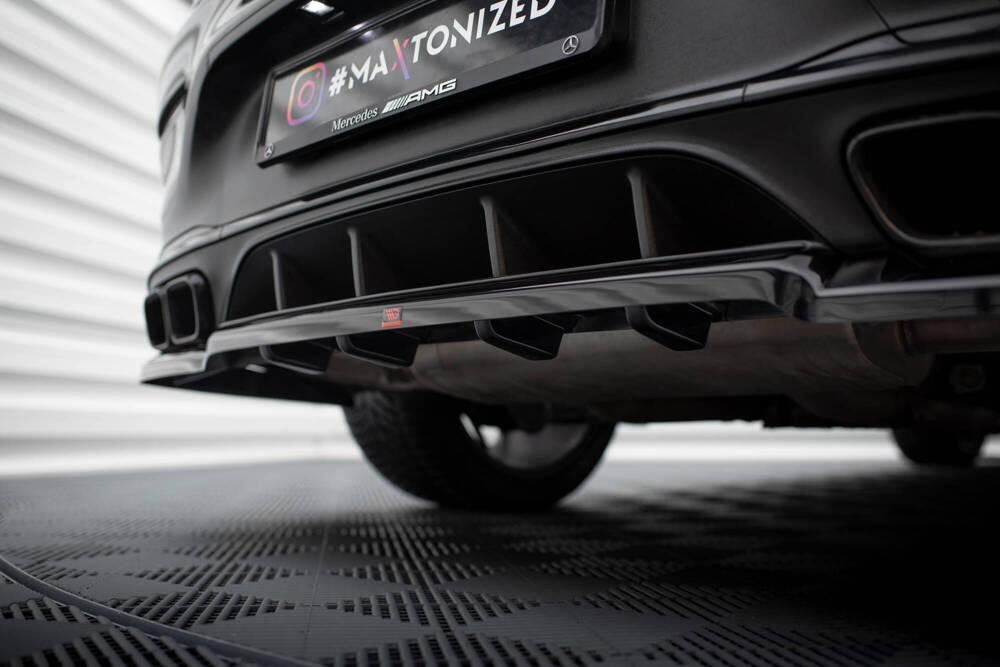Diffuser passend voor Mercedes AMG GLC 63 Coupe C253 FL Maxton Glans Zwart