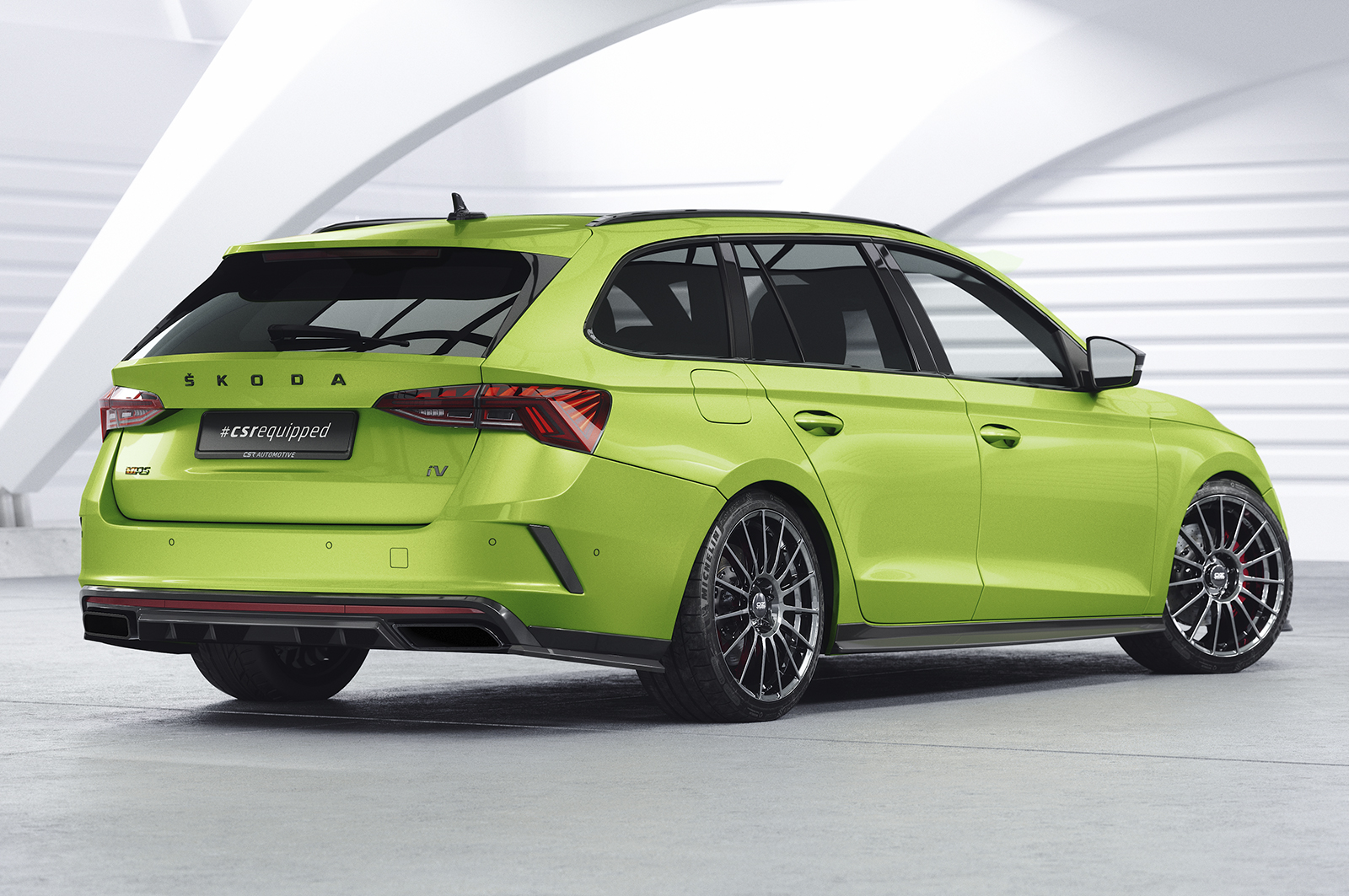 Zijskirts passend voor Skoda Octavia 4 VRS CSR Glans Zwart