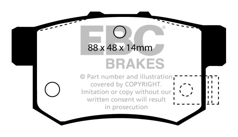 EBC Brakes HONDA Odyssey 2.3 99-2003 Remblokken achterzijde