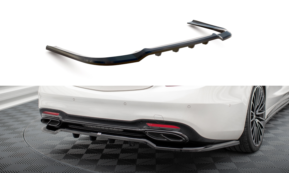 Diffuser passend voor Mercedes Benz S Klasse AMG Pakket W222 FL Maxton Glans Zwart