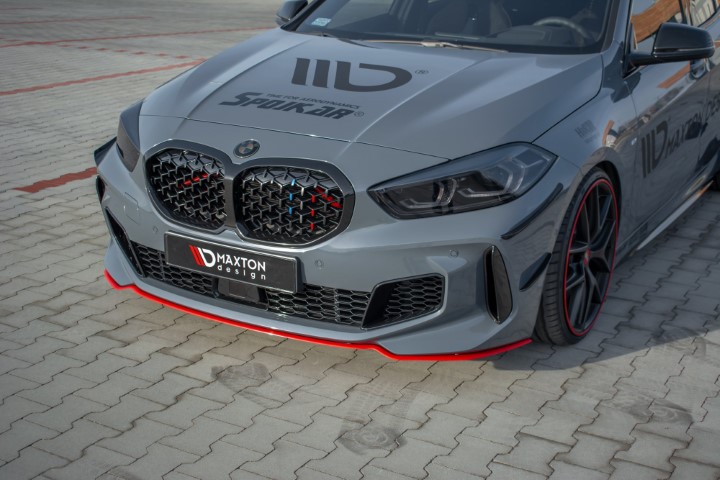Voorspoiler passend voor BMW 1 Serie F40 M-Pack/ M135i Glans Rood V4
