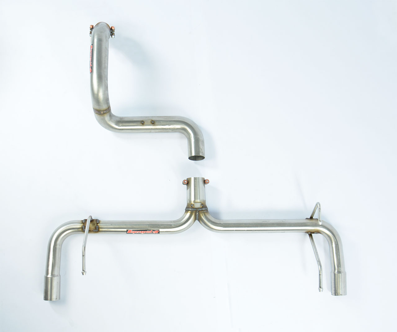 595 ABARTH 1.4T "50° Anniversario" (180 Hp) 2013 Rear pipe kit Right - Left (Muffler delete)