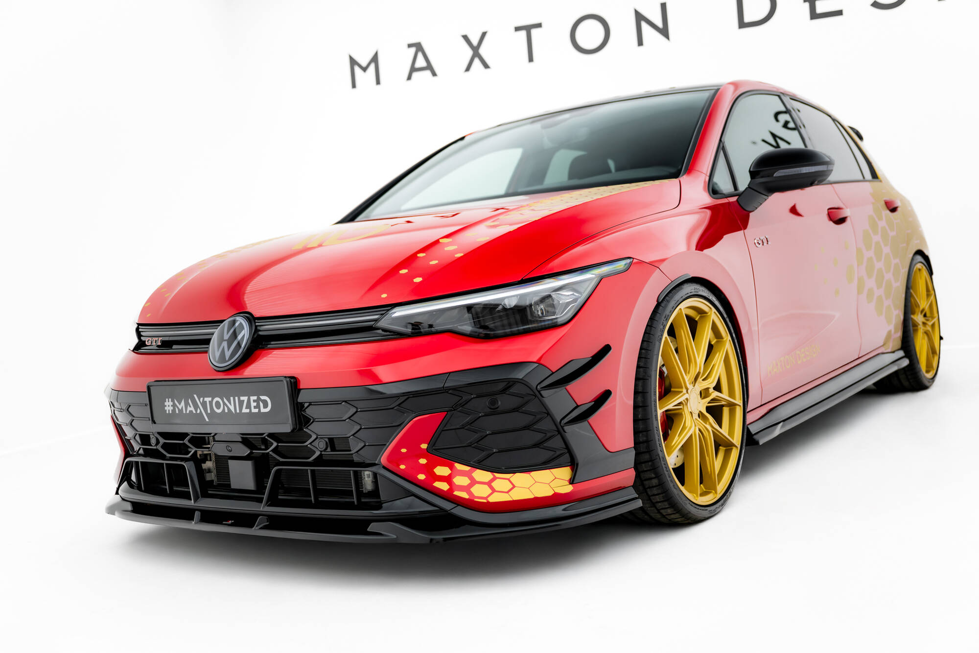Bodykit V.1 Volkswagen Golf 8 GTI Clubsport Maxton Glanzend Zwart