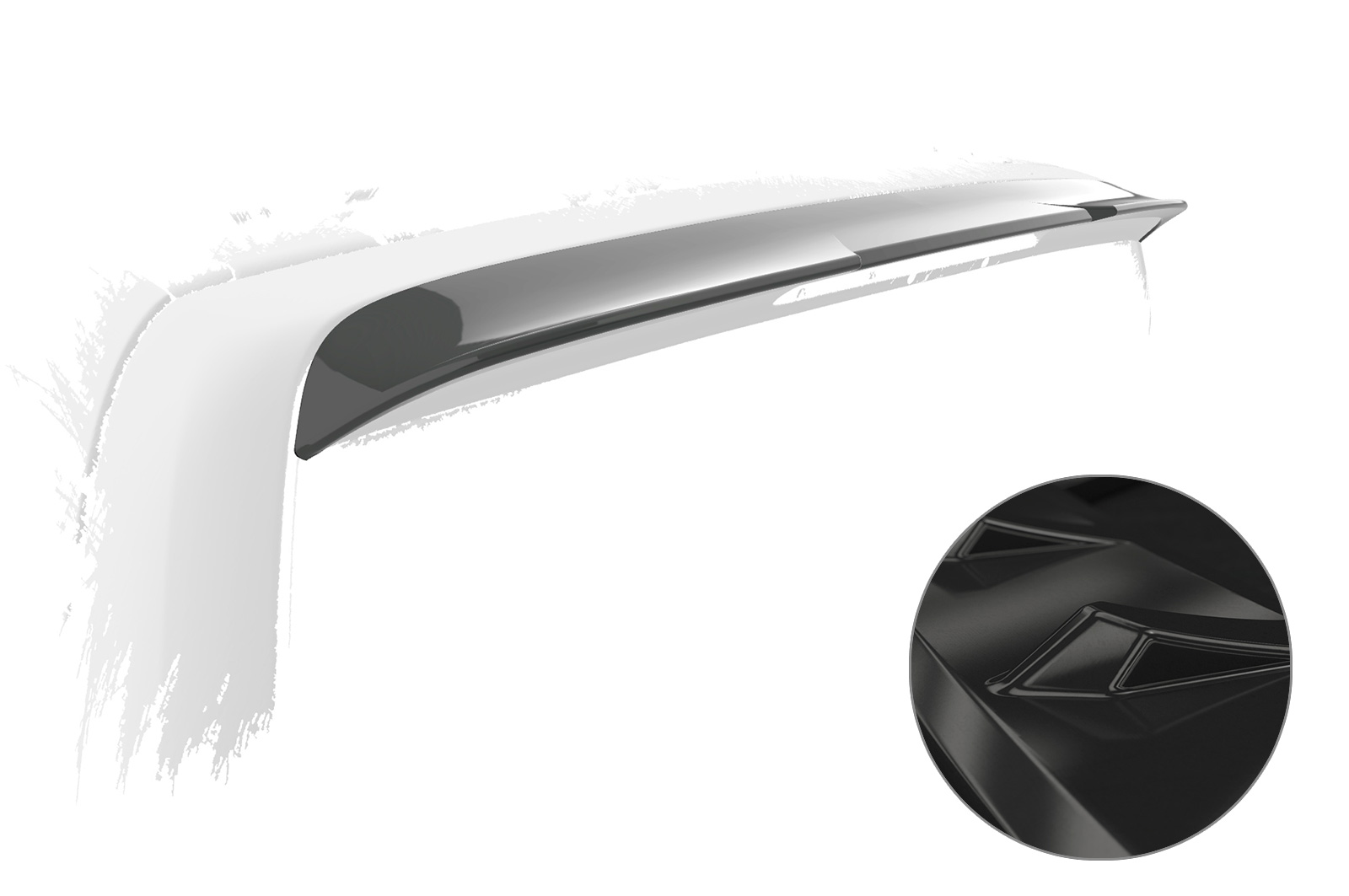 Spoiler passend voor Mercedes Benz V-Klasse 447 AMG-Line CSR glans Zwart