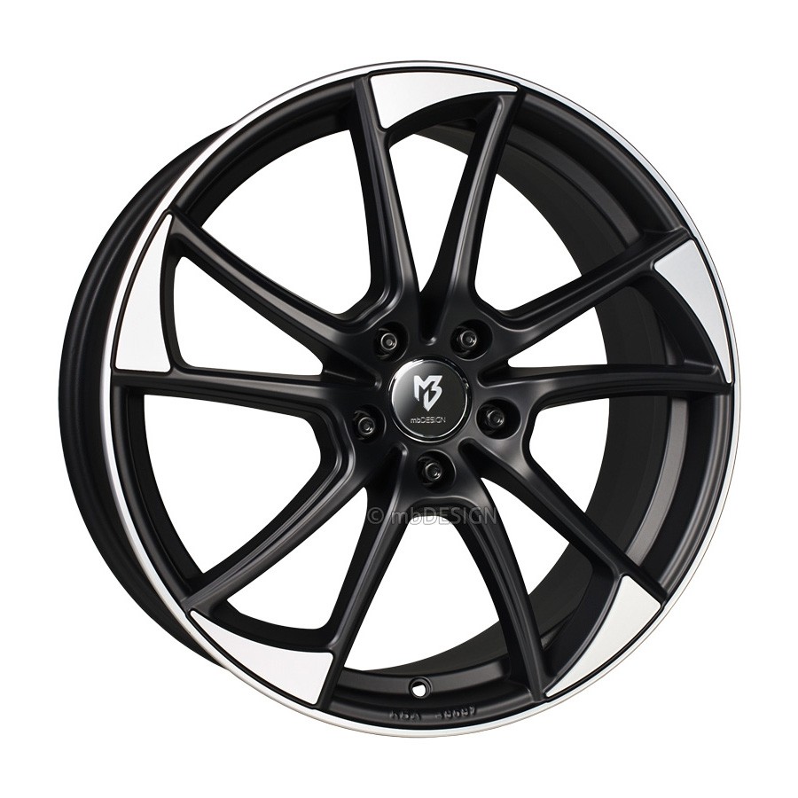 mbDESIGN mb1 Black matt polish 7,5x19 5x114,3 ET50 Velgen