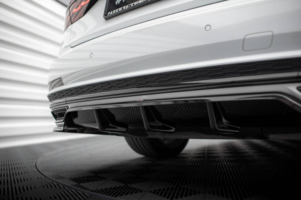 Diffuser passend voor Audi A8 S-Line D5 Maxton Glans Zwart