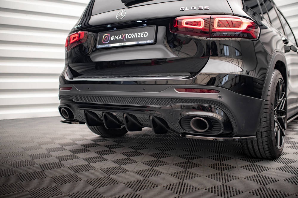 Diffuser passend voor Mercedes AMG GLB 35 Maxton Glans Zwart