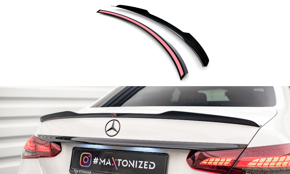 Spoiler passend voor Mercedes E Klasse W213 FL AMG Line Maxton Glans Zwart