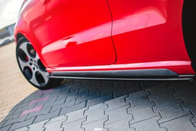 Zijskirts passend voor VW Polo MK5 GTI 6R Glans Zwart