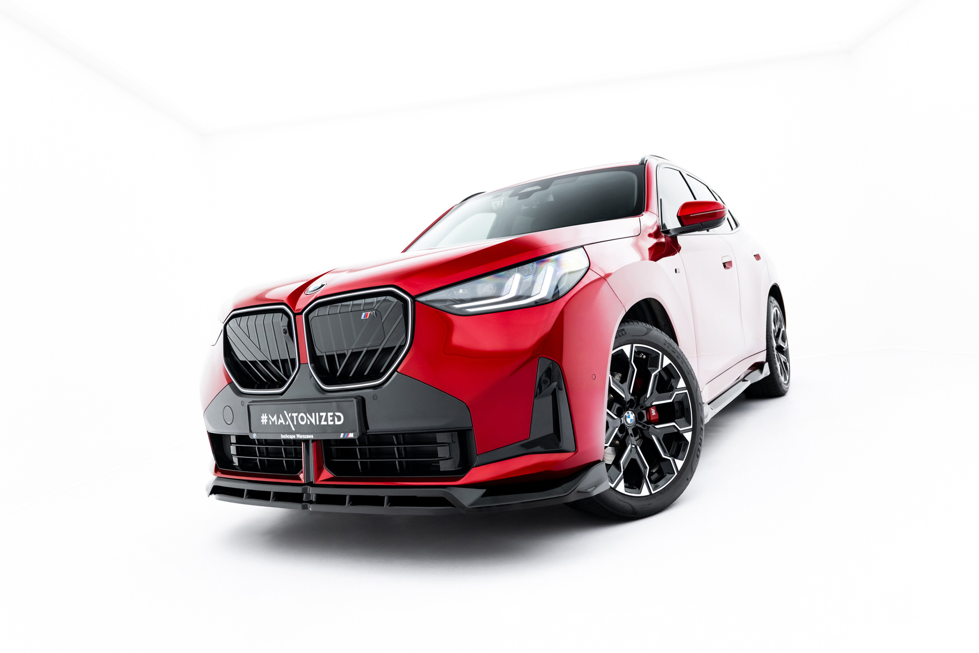 Voorspoiler passend voor BMW X3 M-Pack / M50 G45 Glans Zwart