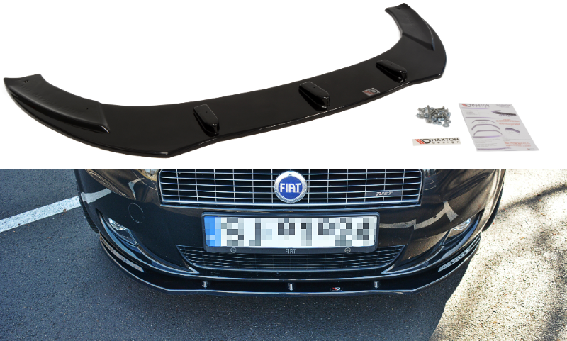 Voorspoiler Fiat Grande Punto Standaard Glanzend Zwart