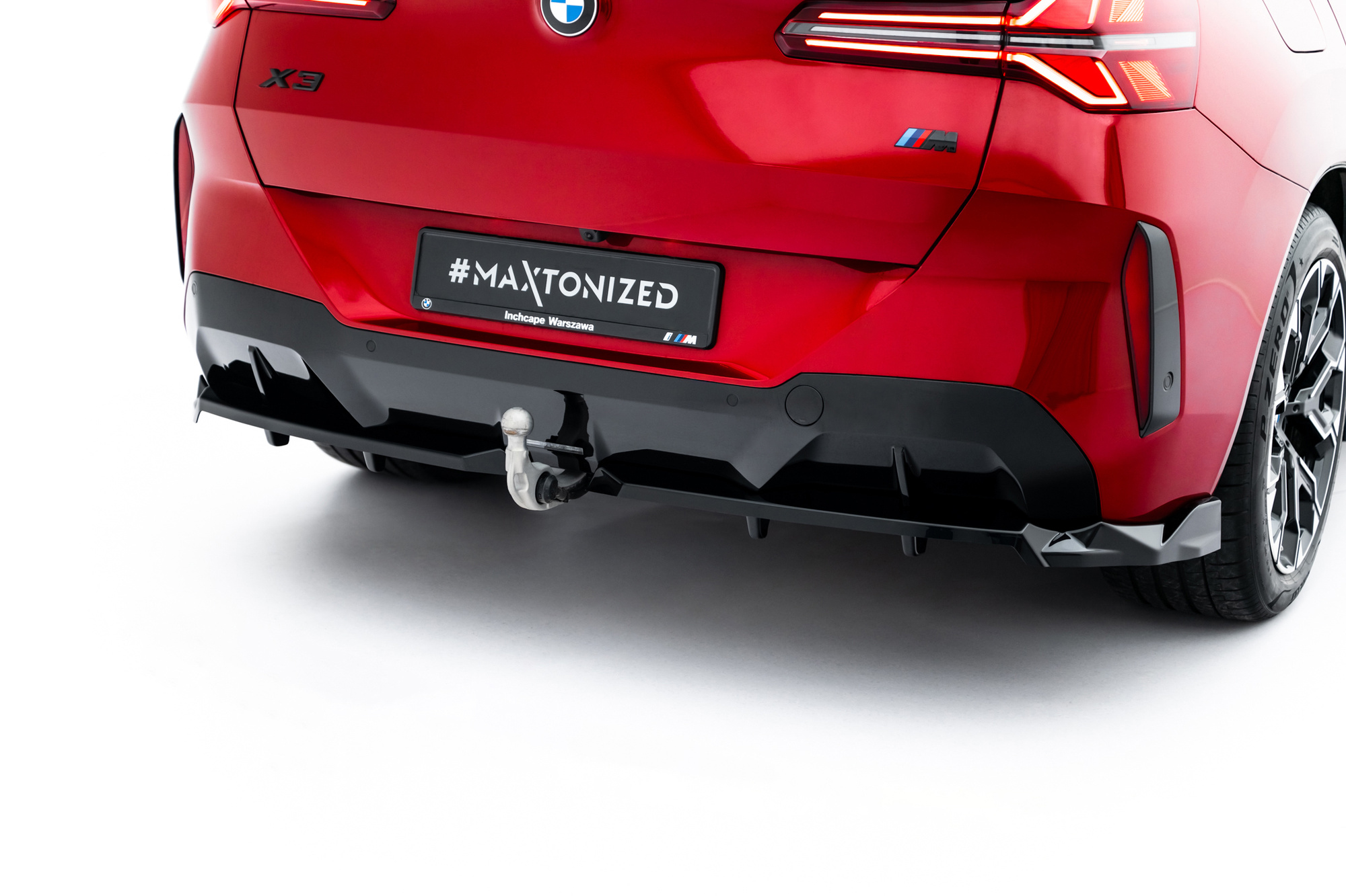 Diffuser passend voor BMW X3 M-Pack G45 Glans Zwart