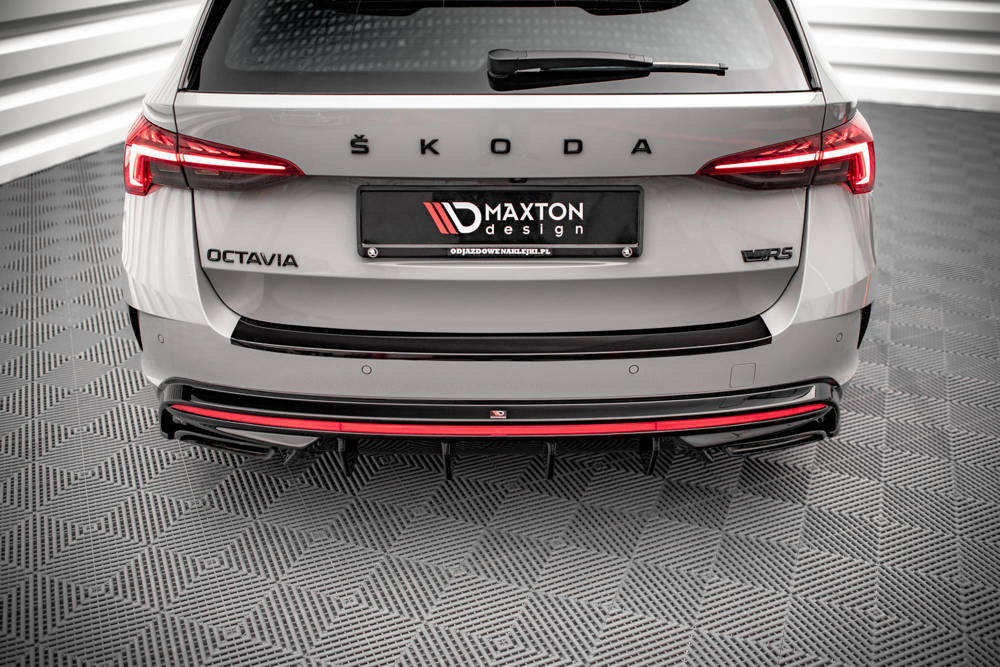 Diffuser passend voor Skoda Octavia RS MK4 Maxton Glans Zwart