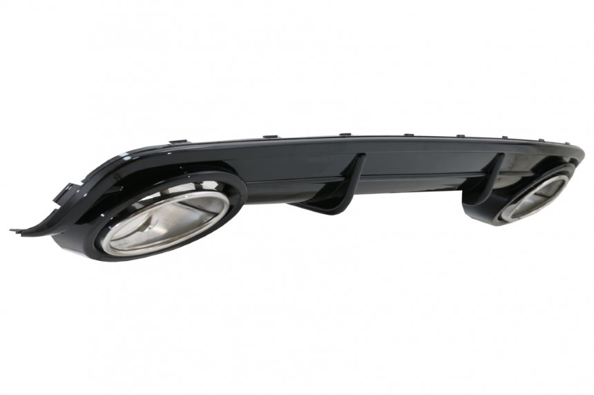 Achterbumper Diffuser passend voor Audi A6 C6 4F RS6 Look met Sierstukken 04-08