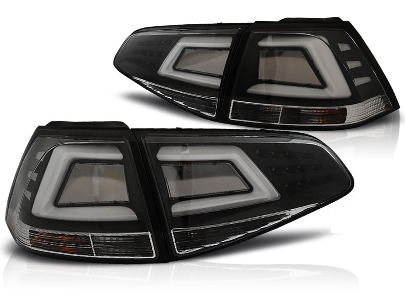 Achterlichten passend voor VW Golf VII 12- Zwart/Smoke LED Tube