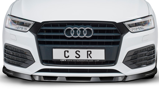 Voorspoiler passend voor Audi Q3 (8U) Glans Zwart