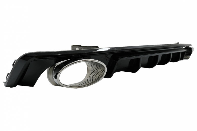 Diffuser passend voor Audi A6 S-Line C8 Glanzend Zwart incl. sierstukken