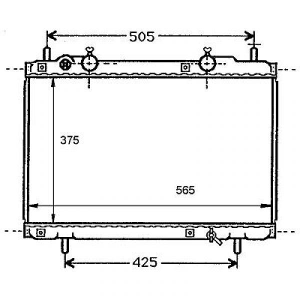 Radiator BRAVO/BRAVA/MAREA 95-99 375x565 1.4/2.0 20V +AC