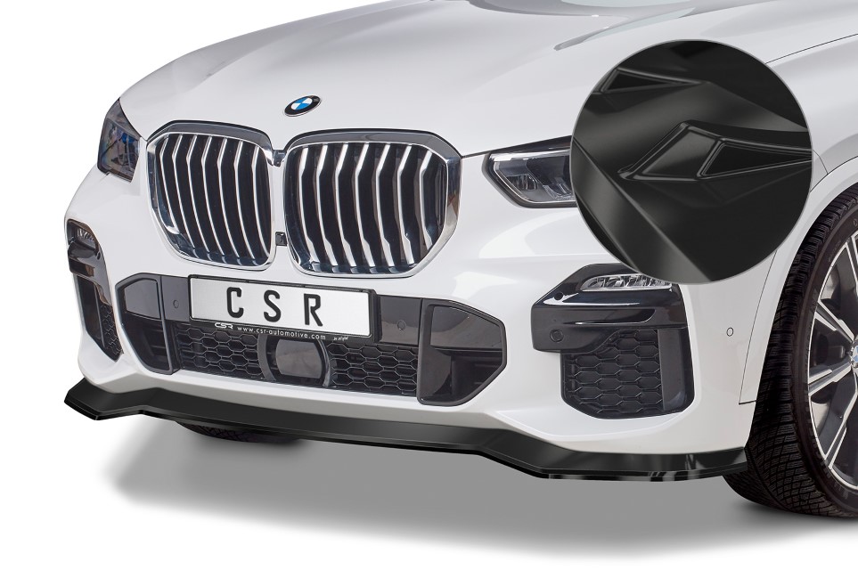 Voorspoiler passend voor BMW X5 G05 M-Pakket CSR Glans Zwart
