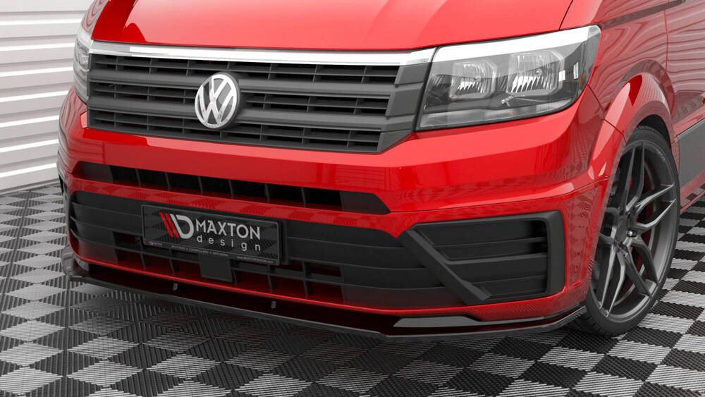 Voorspoiler passend voor VW Crafter MK2 2017- .. Maxton Glans Zwart V.1