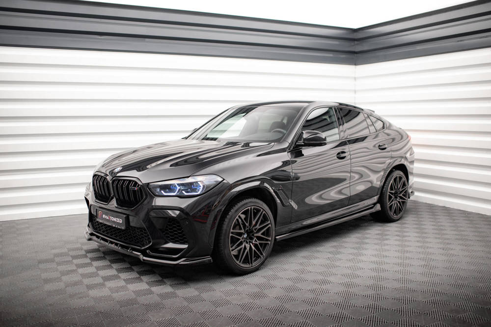 Zijskirts passend voor BMW X6 M F96 Maxton Glans Zwart
