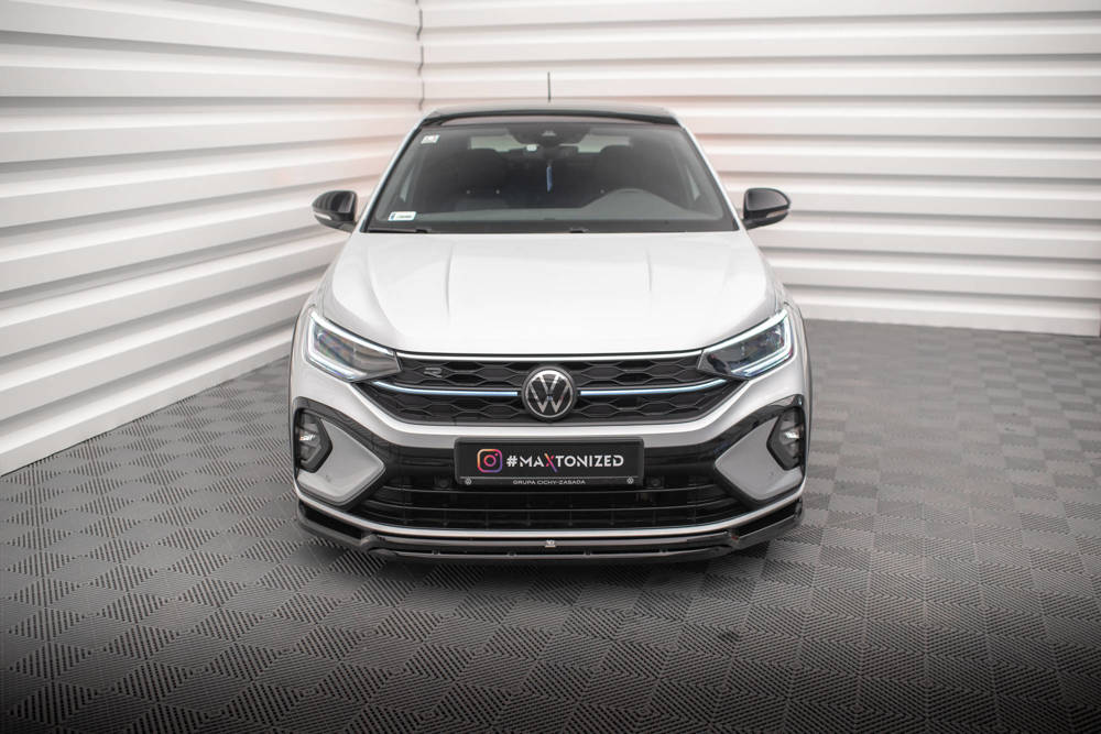 Voorspoiler passend voor Volkswagen Taigo R-Line Maxton Glans Zwart