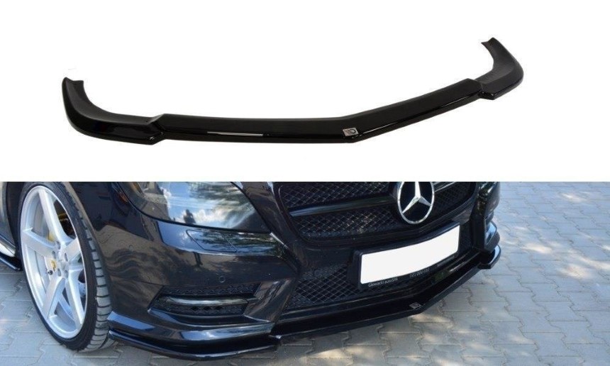 Voorspoiler passend voor Mercedes CLS W218 AMG-Line Maxton Design glans zwart
