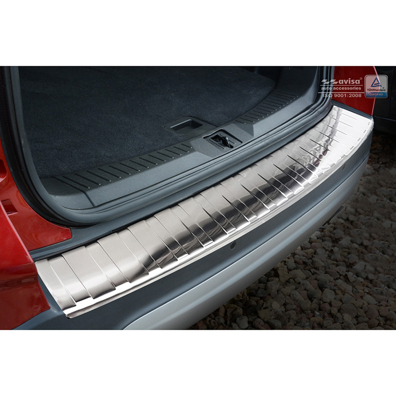 RVS Achterbumperprotector  Ford Kuga II 2013-2019 'Ribs' (Lange versie)
