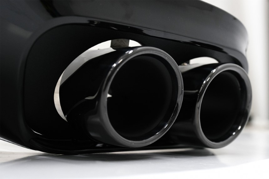 Diffuser passend voor Mercedes C205 A205 Coupe / Cabrio 15-19 C43 Design Zwart